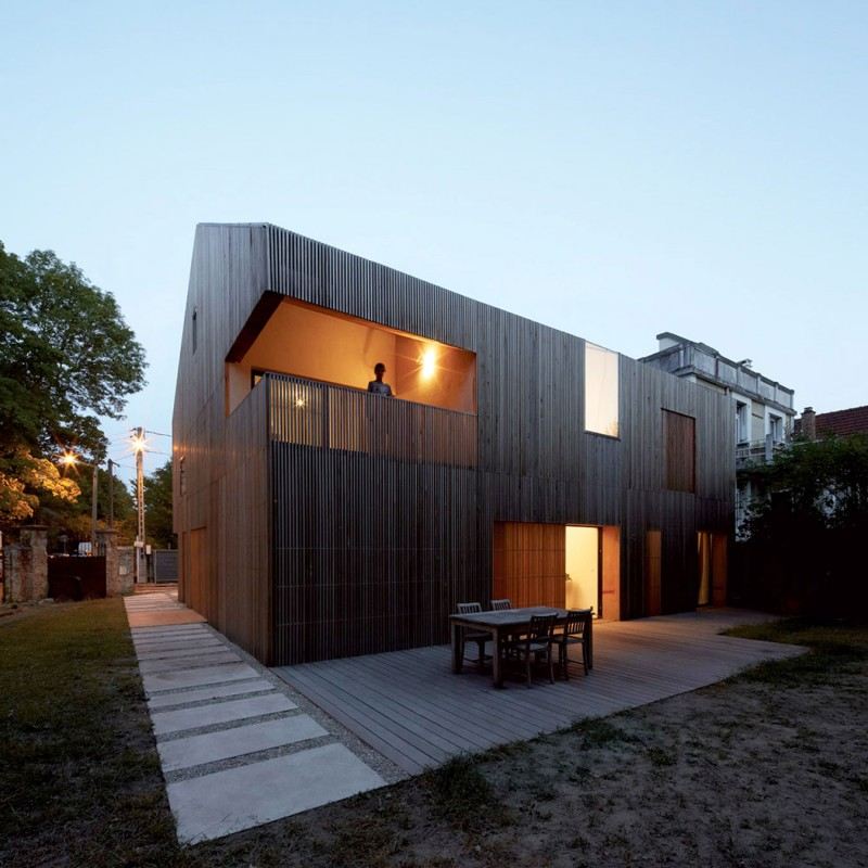 design maison contemporain 2g moderne architecture extérieur bois designer avenier et cornejo région paris