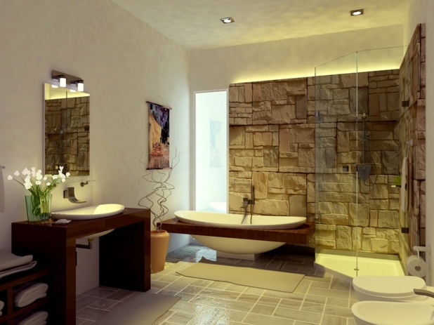 design moderne salle de bains zen decoration