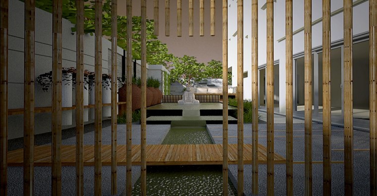 déco jardin zen bambou design