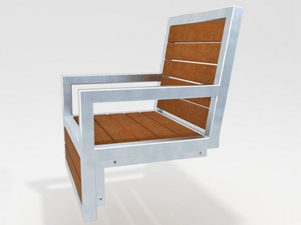 fauteuil jardin bois metal Factory Furniture