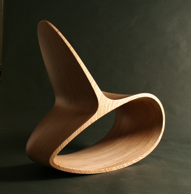 fauteuil minimaliste design bois