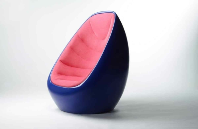 fauteuil moderne bleu rose design