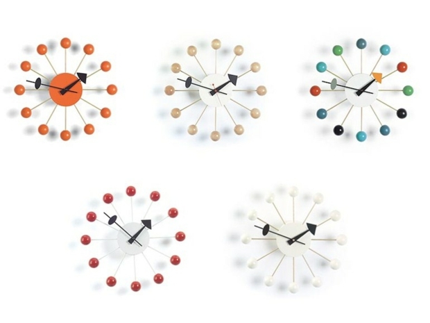 horloges modernes couleur Vitra