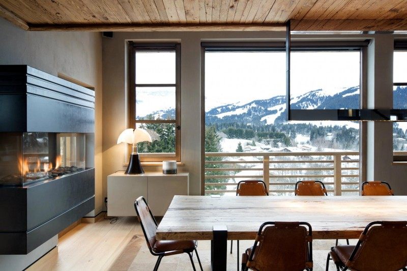 interieur design chalet montagne alpes france moderne vacances ski vue alpes magnifique