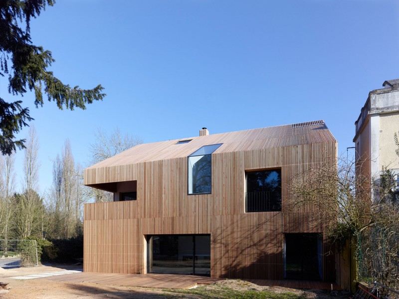 moderne maison2G bois moderne france architecte avenier cornejo banlieue orsay moderne style designer