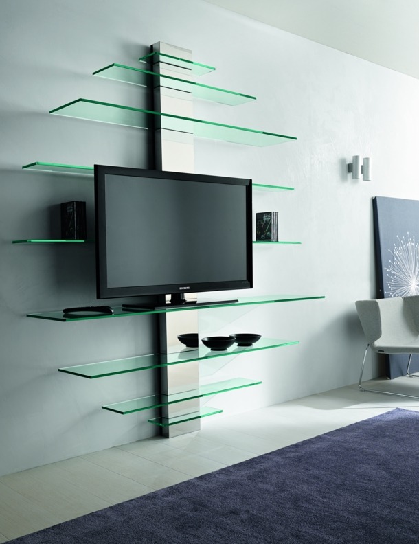 meuble etagere tv verre design