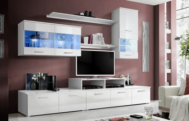 meuble moderne tv blanc