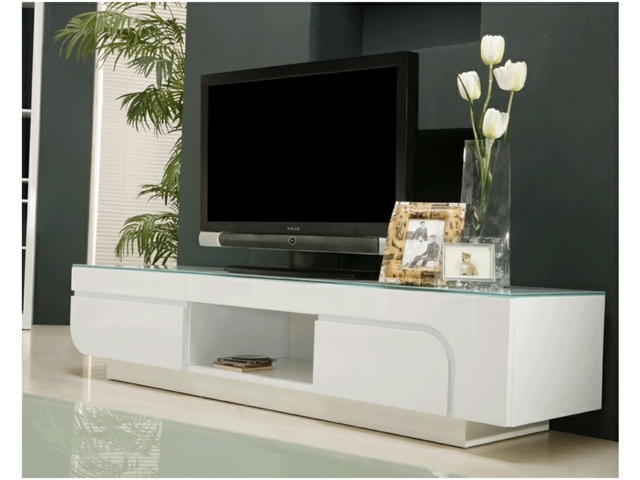 meuble tele blanc design minimaliste
