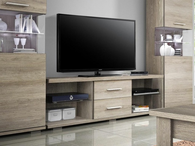meuble tv design bois armoire tiroir