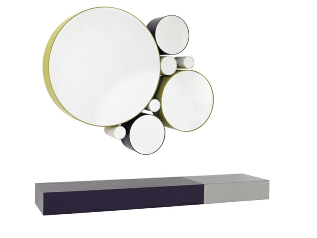 design moderniste miroirs rond de taille différentes