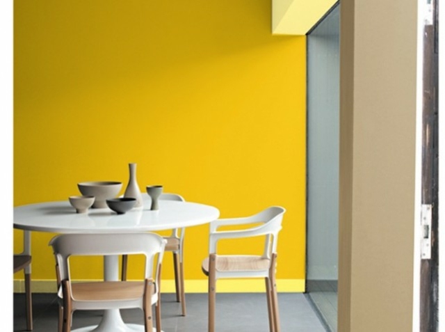 idee deco salle a manger jaune