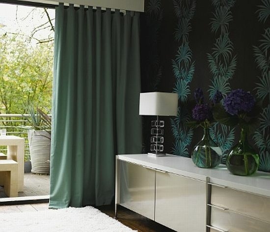 rideaux design vert elegant