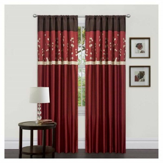 rideaux elegants rouge noise reducing curtains