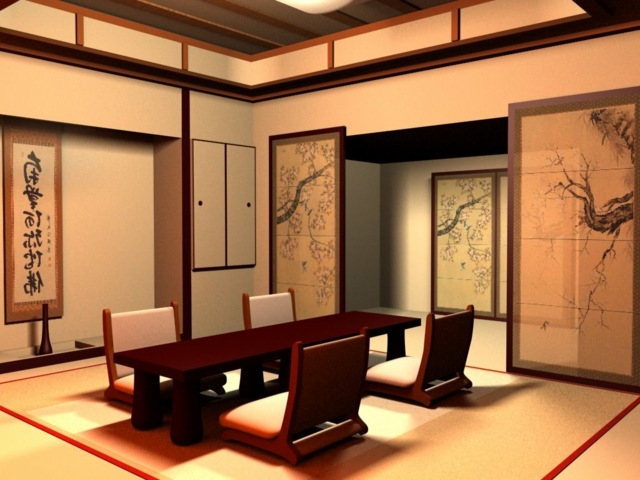 salle a manger japonais design 