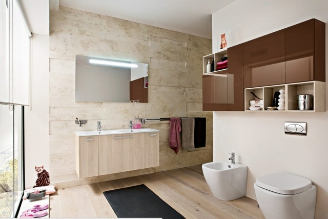 salle de bain moderne etageres