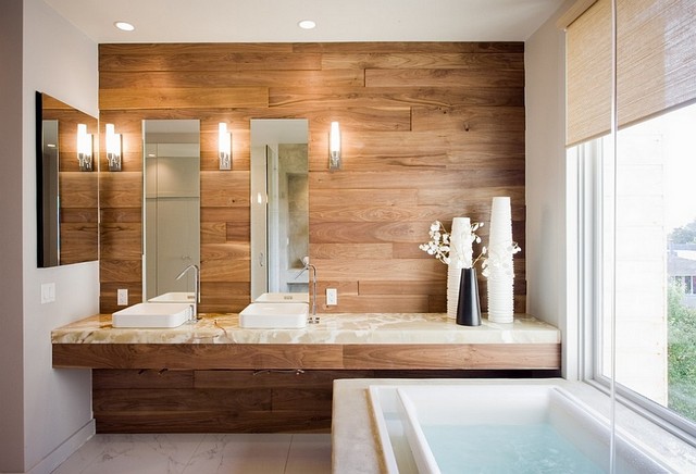 tendances 2015 salles de bain chaleur bois incomparable