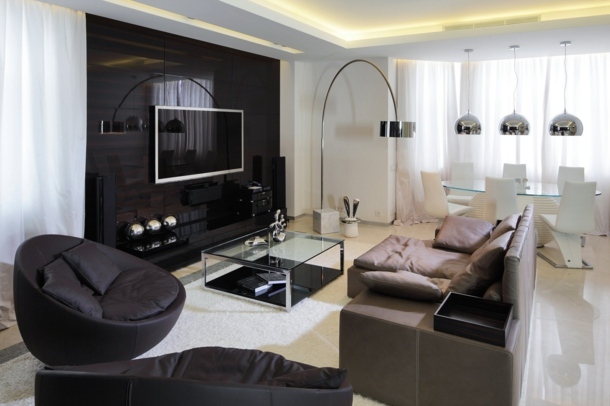 salon meuble tele design contemporain