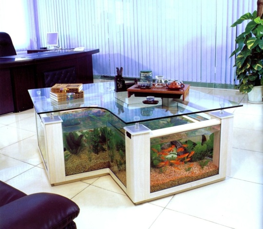 table double aquarium