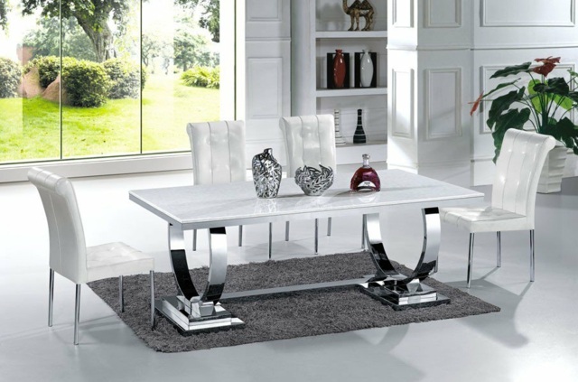 table salle a manger blanche