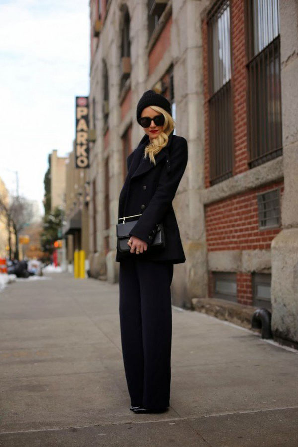 tendance fashion pantalon noir
