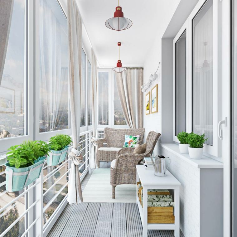 aménagement balcon confortable moderne
