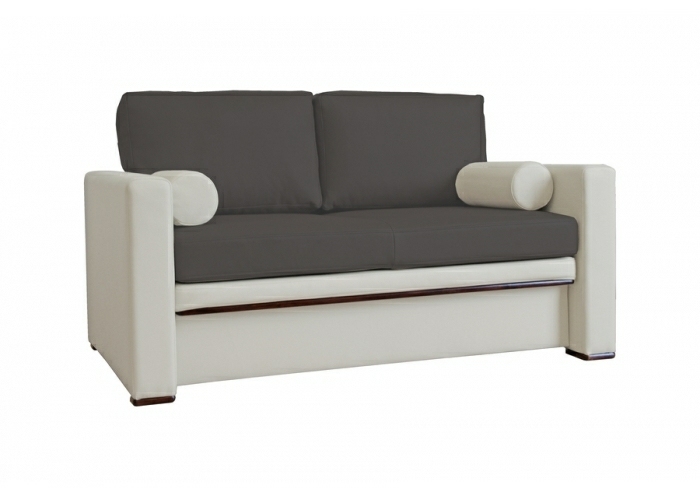 canapé convertible design gris et blanc coffre rangement fonctionnel salon moderne