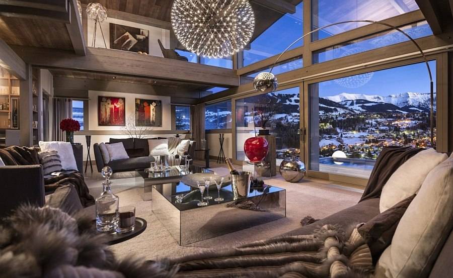 location chalet france alpes moderne luxe grand ski vacances meuble design