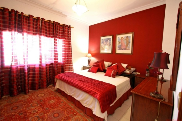 chambre moderne deco rouge