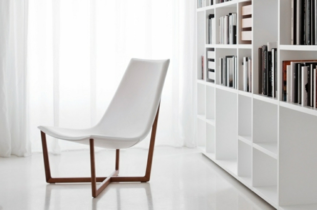 coin lexcture moderne avec superbe chaise blanche
