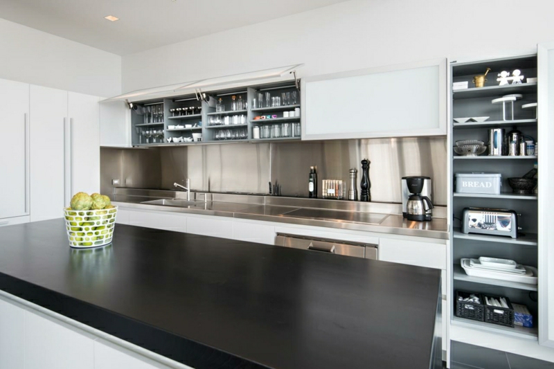 grand appart intérieur design cuisine moderne dresner chicago penthouse