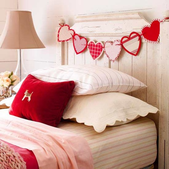 deco St Valentin chambre coucher vintage