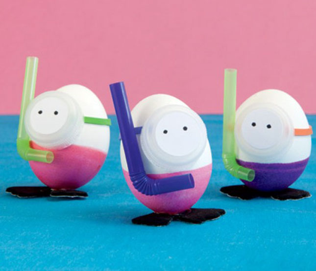 coloriage œufs de pâques décoration créative moderne petit bonhommes