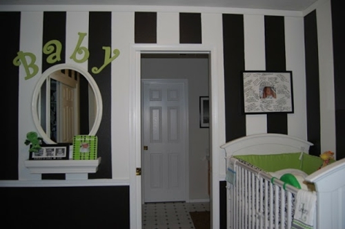 décoration chambre bébé fille noir blanc