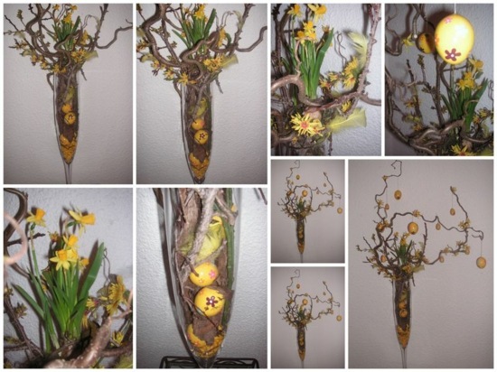 decoration oeufs branches arbre