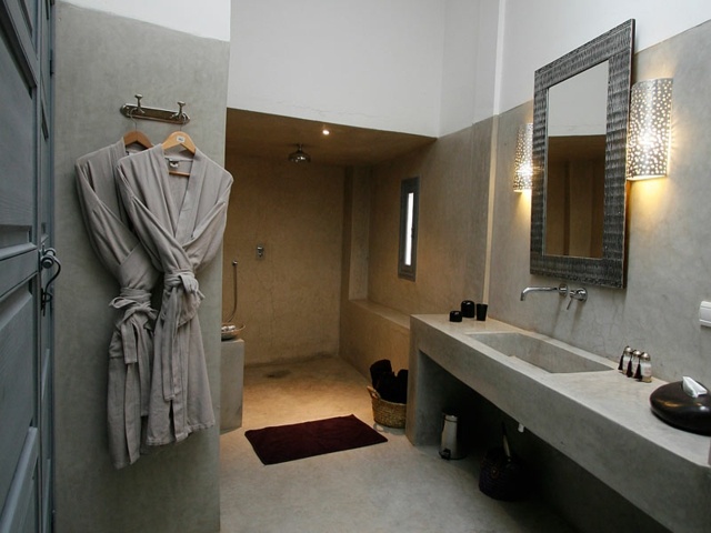 décoration salle de bains bichromie