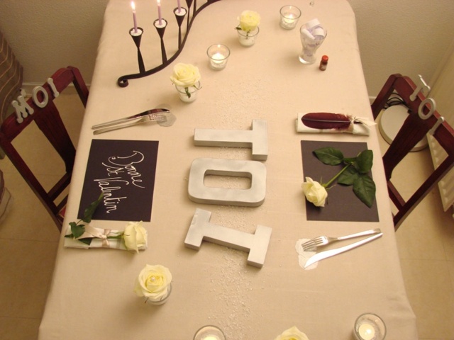 decoration table saint valentine