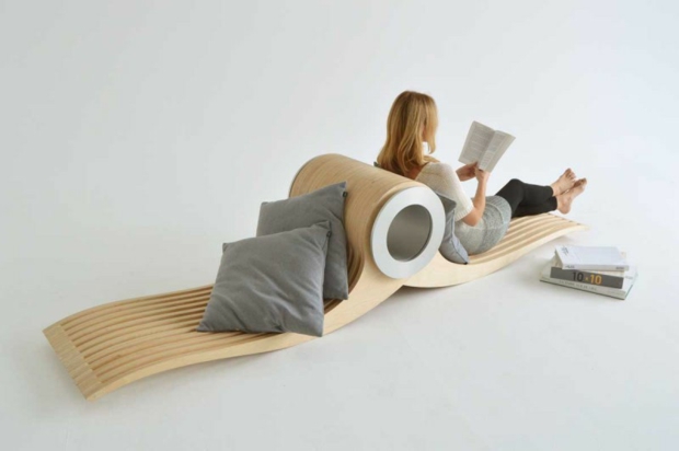 design astucieux chaise longue pour deux