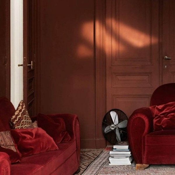 design d'intérieur couleur top mobilier canapé rouge marsala panton 2015 