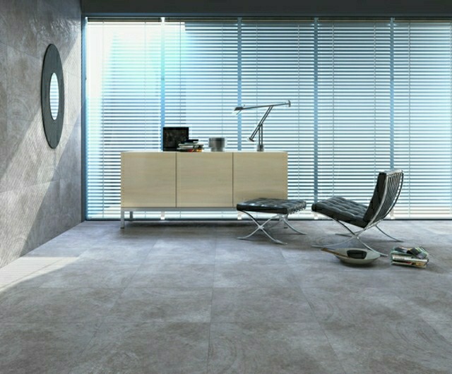 revêtement sol en béton design contemporain moderne minimaliste salon
