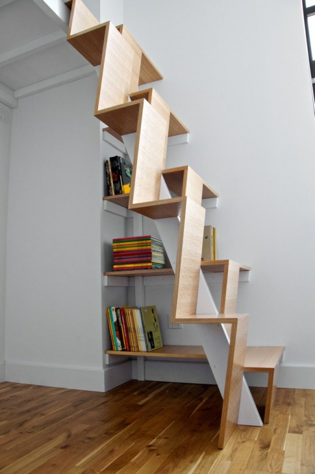 escalier contemporain idéal pour loft espace restreint