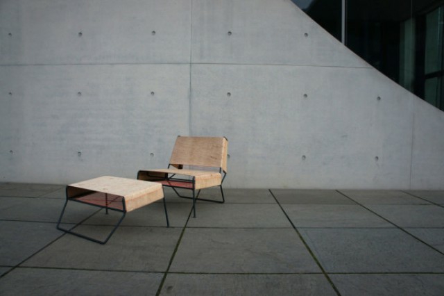 design mobilier contemporain fauteuil bois assise pouf design russe sibirjak salon birchbark