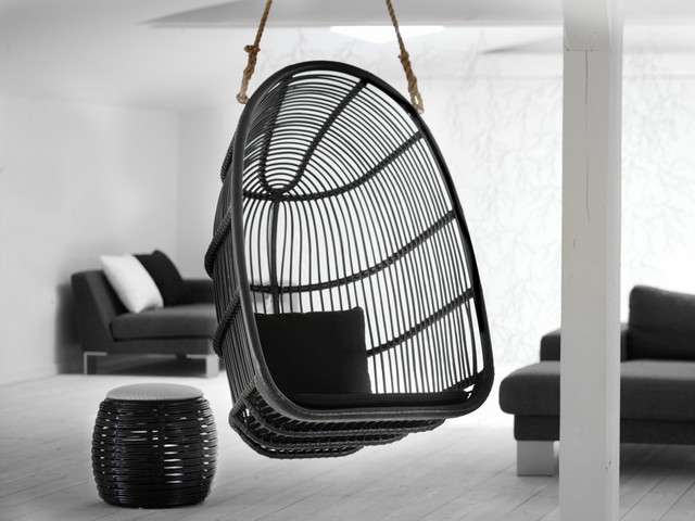 fauteuil suspendu type cage oiseaux