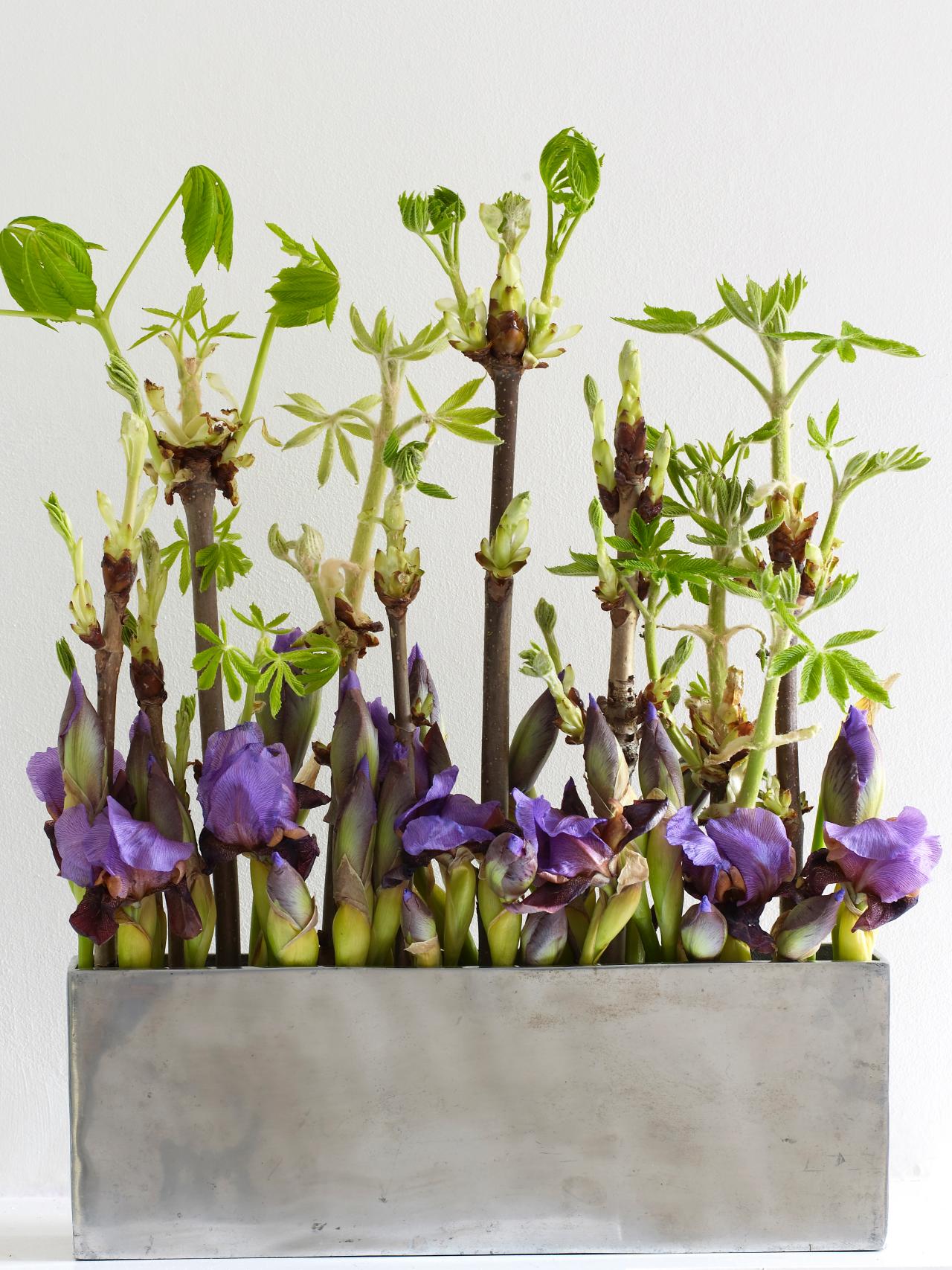 idée fleurs déco sympa moderne élégant décoration design pot en métal
