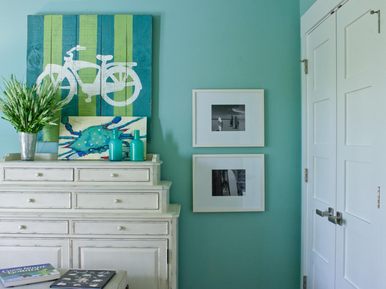 déco idée chambre garçon moderne stylé ado bleu classique vélo vert photos