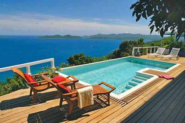 idee deco terrasse piscine bois