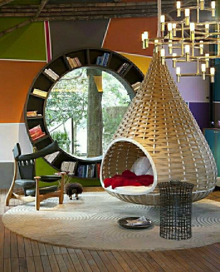 meuble design restnest dedon très à la mode intérieur salon contemporain rangements bibliothèque