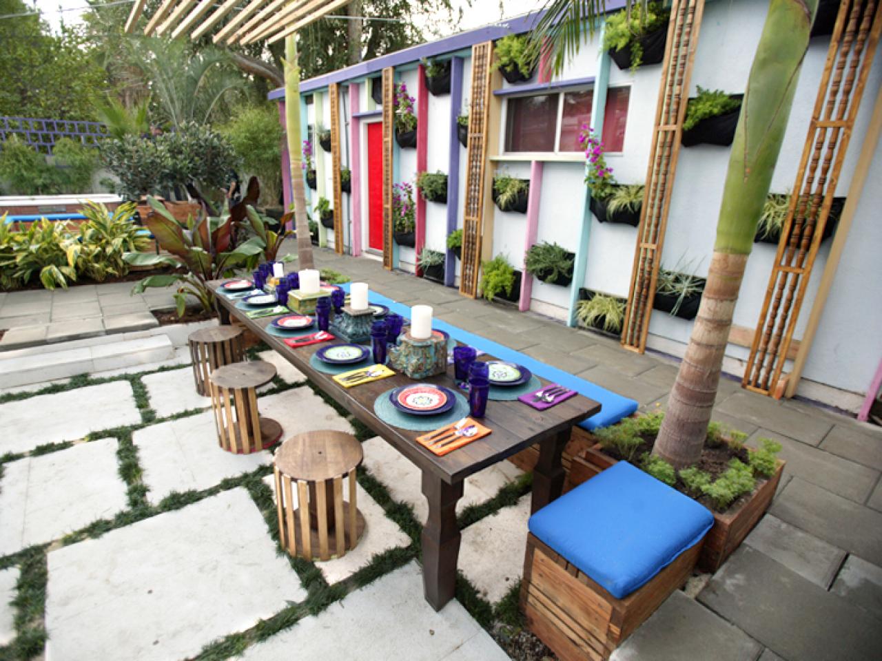 jardin design extérieur déco et mobilier pas cher jardin coloré puerto rico