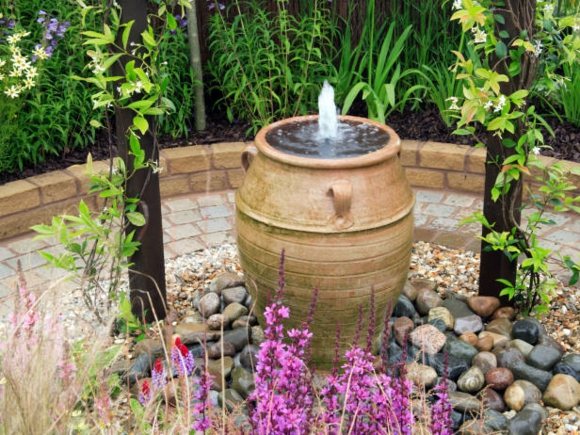 jardin japonais fontaine eau