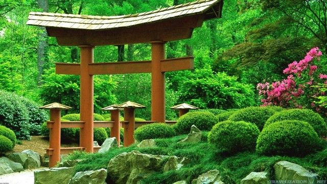 jardin japonais portail délimiter espace sacré