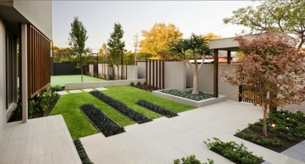 jardin moderne paysager